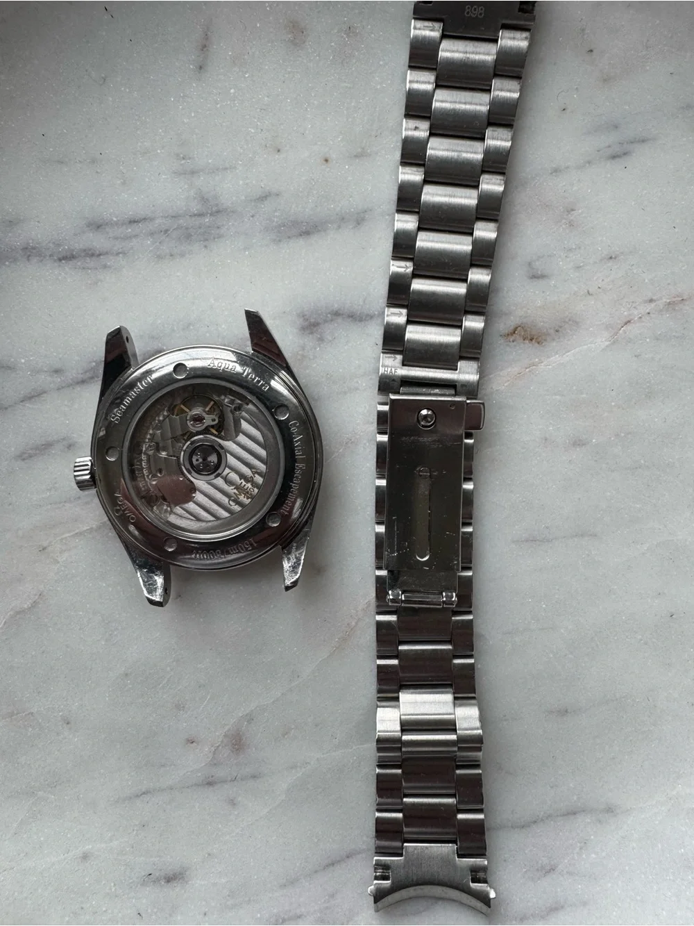 Omega Aqua Terra (automatic) Men's Watch Bracelet - Silver with black dial